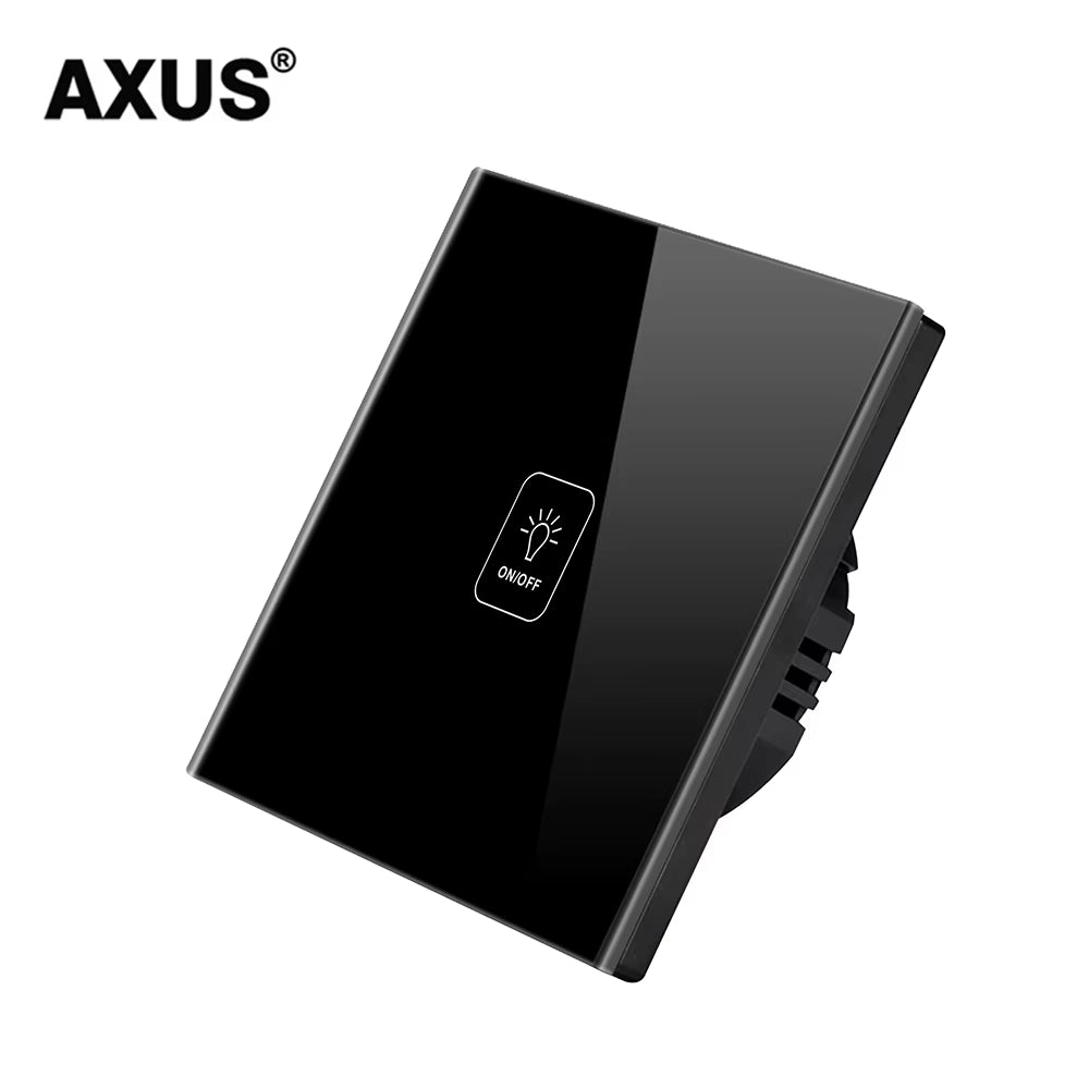 AC110-220V Touch Switch EU Standard White Crystal Glass Panel Light Sensory Switch Wall Lamp Touch Switches LED Backlight