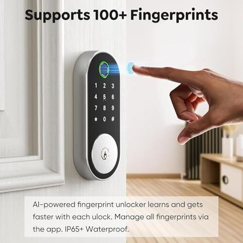 Keyless-Entry Fingerprint Deadbolt Smart Lock: Smart Lock, Automatic