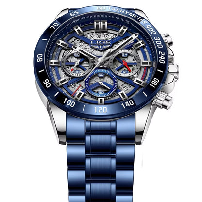 2024 New Men Watch Top Brand Luxury Hollow Watch Men Waterproof Sport Quartz Chronograph Wrist Watch Man Relogio Masculino