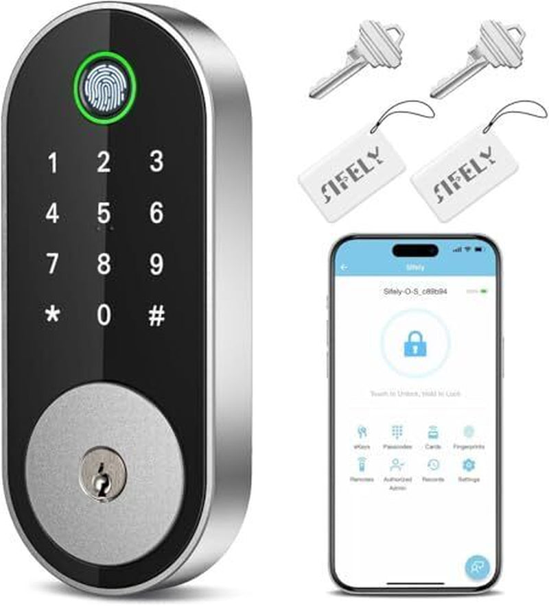 Keyless-Entry Fingerprint Deadbolt Smart Lock: Smart Lock, Automatic