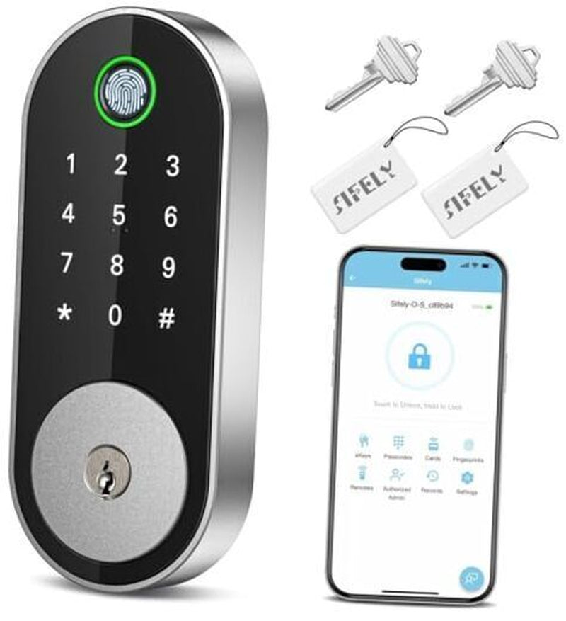 Keyless-Entry Fingerprint Deadbolt Smart Lock: Smart Lock, Automatic